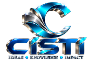 futuristic chrome cisti logo